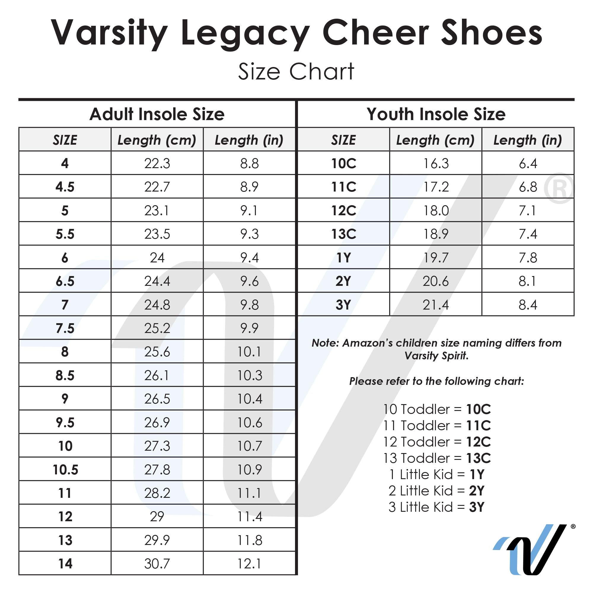 Varsity Spirit Legacy Cheer Schuhe für Damen, leichte und langlebige weiße Cheer-Schuhe für Cheerleader und Sportler