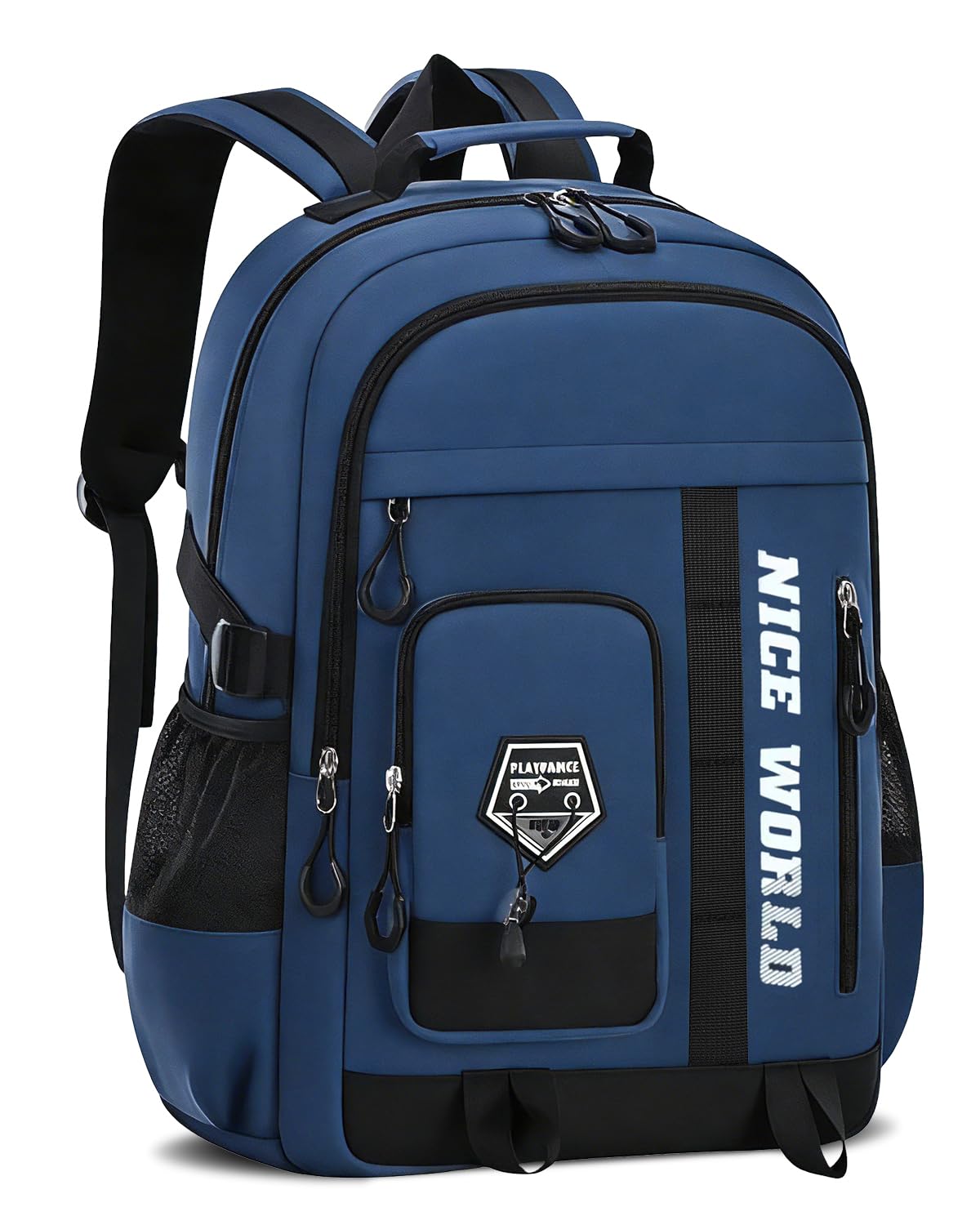 Amythe Sac à Dos Garçon Adolescent - Cartable Garçon Collège Lycée Grande Capacité 29L - Sac à Dos Scolaire Moderne Imperméable Léger 10-22 Ans pour École, Voyage, Noël, Bleu