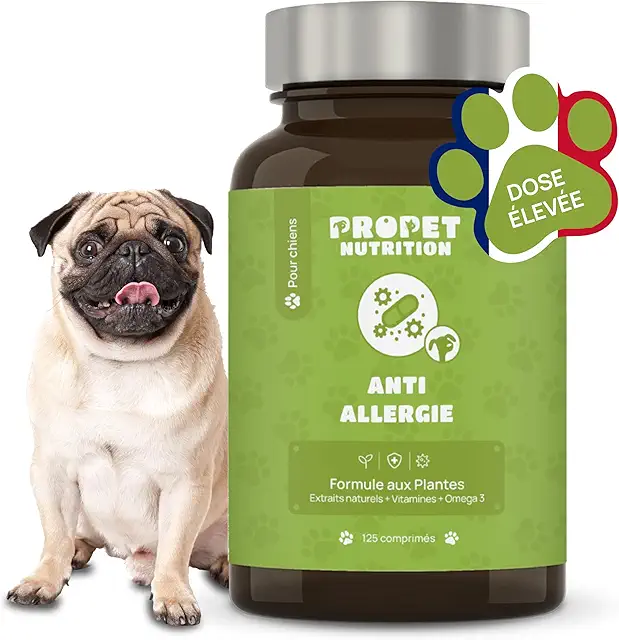 Anti-Inflammatoire Chien - 125 Comprimés Naturels Démangeaisons & Allergies