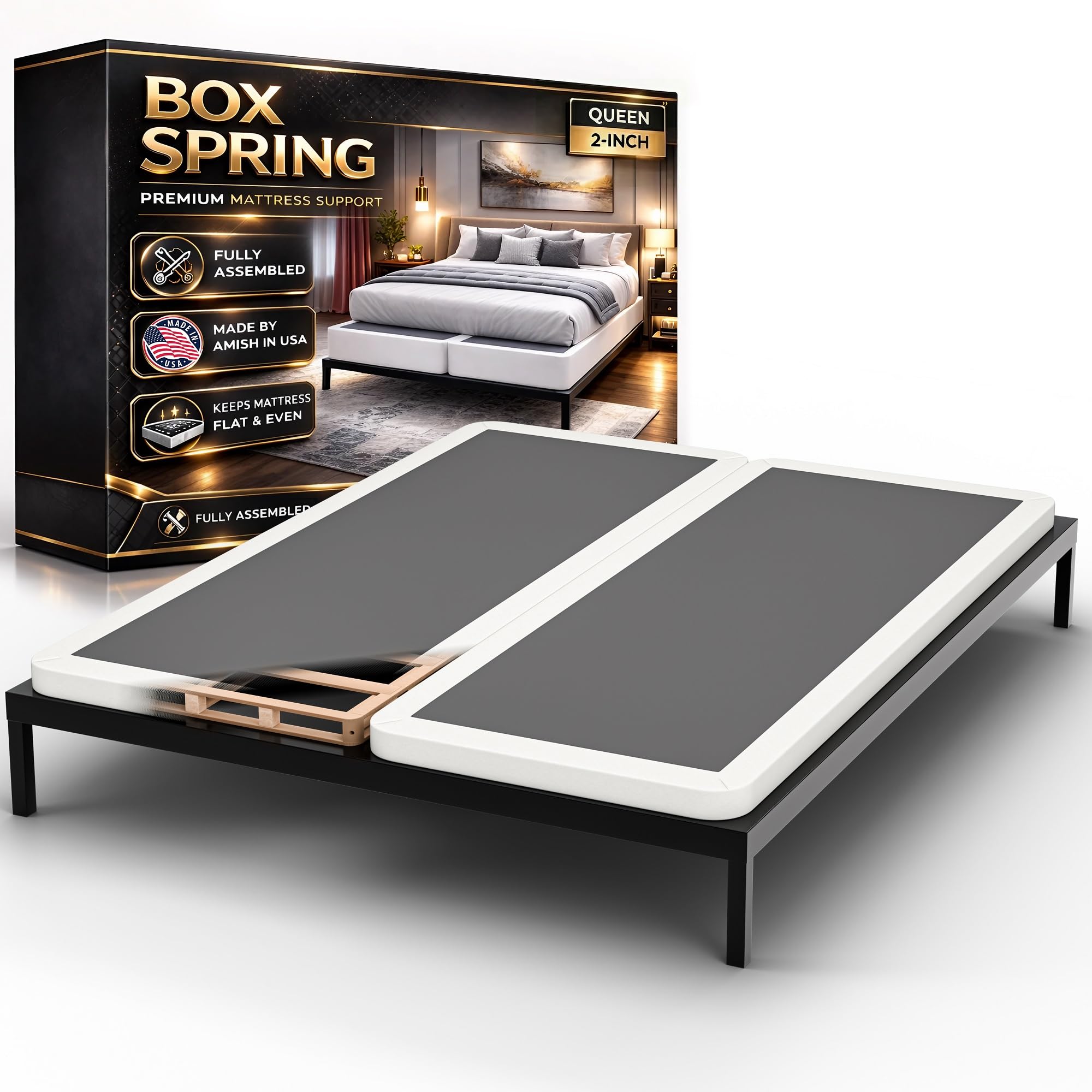 Nutan 2 Inch Wood Box Spring