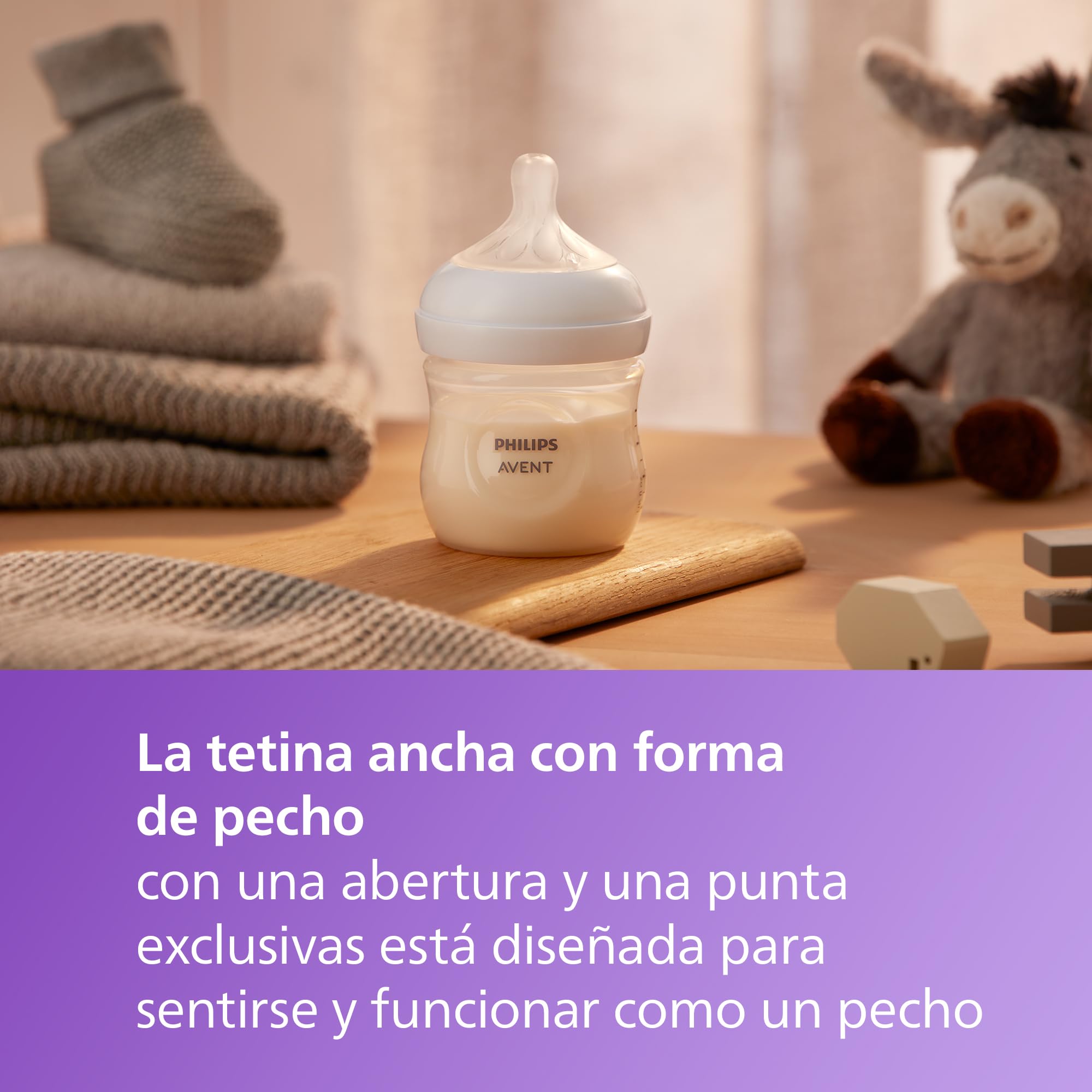 Philips Avent Natural Response, set de regalo para bebés: biberón Natural Response de 125 ml con tetina T2 (para bebés de 0 meses o más), chupete Ultra Air, modelo SCD837/10
