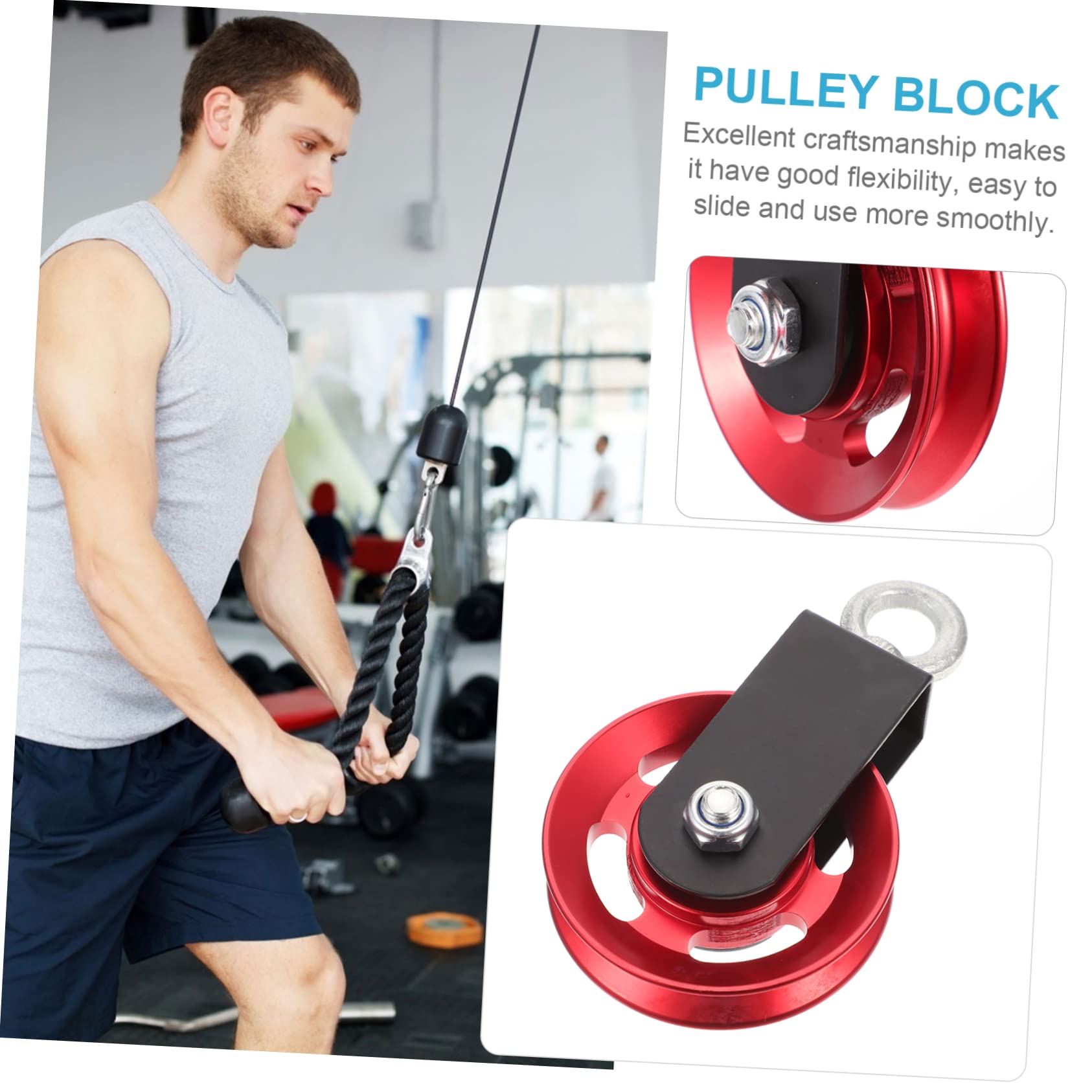 GLEAVI 1pezzi Ruota di Trazione Cuscinetto Accessorio per Allenamento di Forza Puleggia di Sollevamento Leggera Materiale Resistente alla Ruggine per Uso Interno Ed Esterno