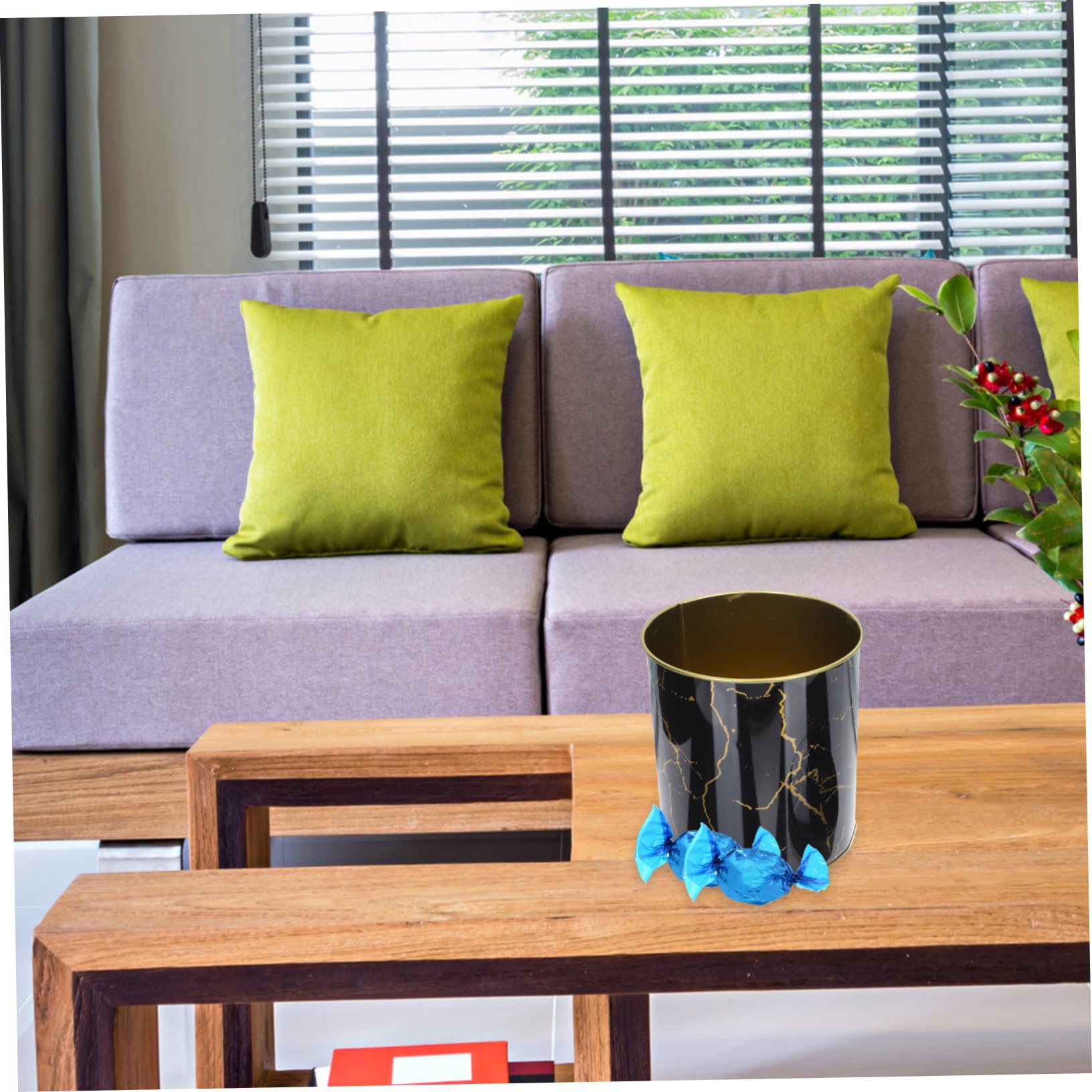 Didiseaon Set Da 2 Barattoli Porta Biscotti e Contenitori Per Caramelle in Latta Da Tè Coperchio, Design Nordico in Metallo Laminato Resistente Per La Conservazione e Decorazione Natalizia