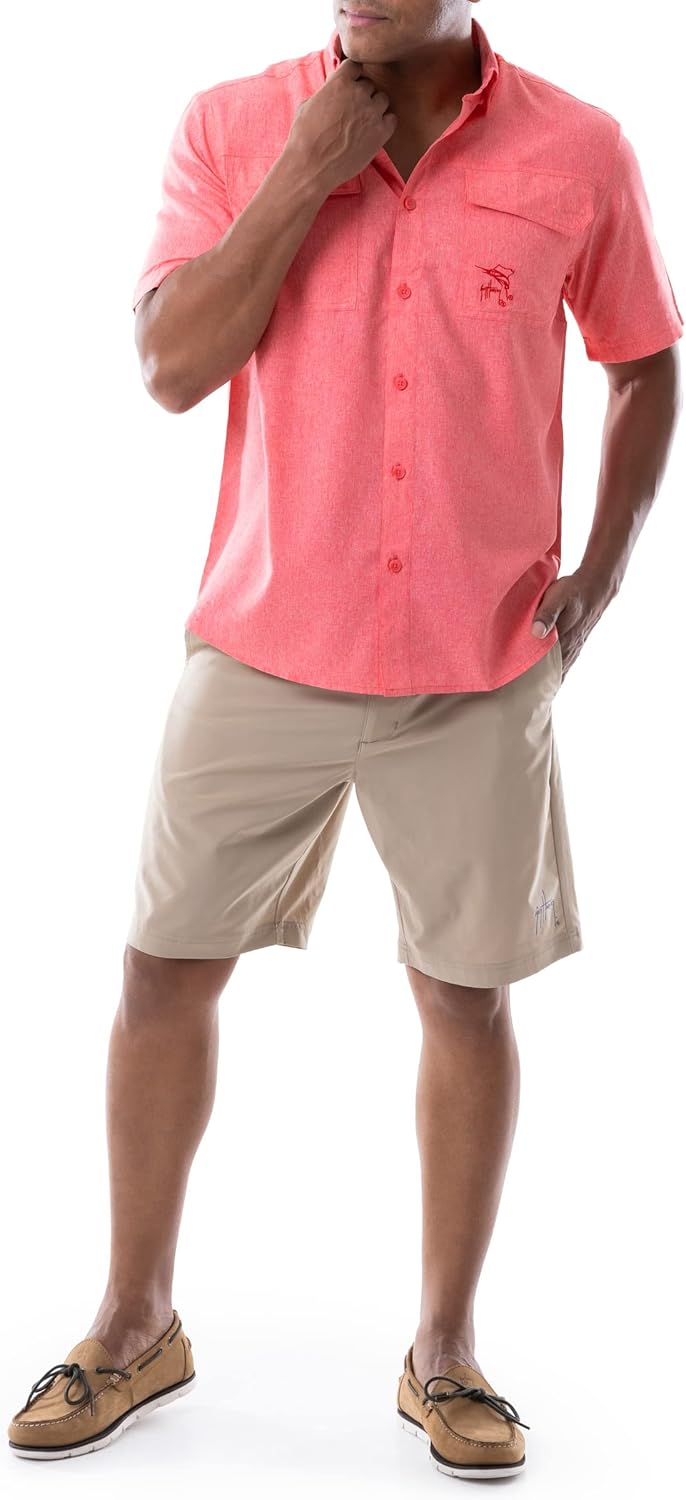 Guy Harvey Men's Short Sleeve Performance Fishing Shirt