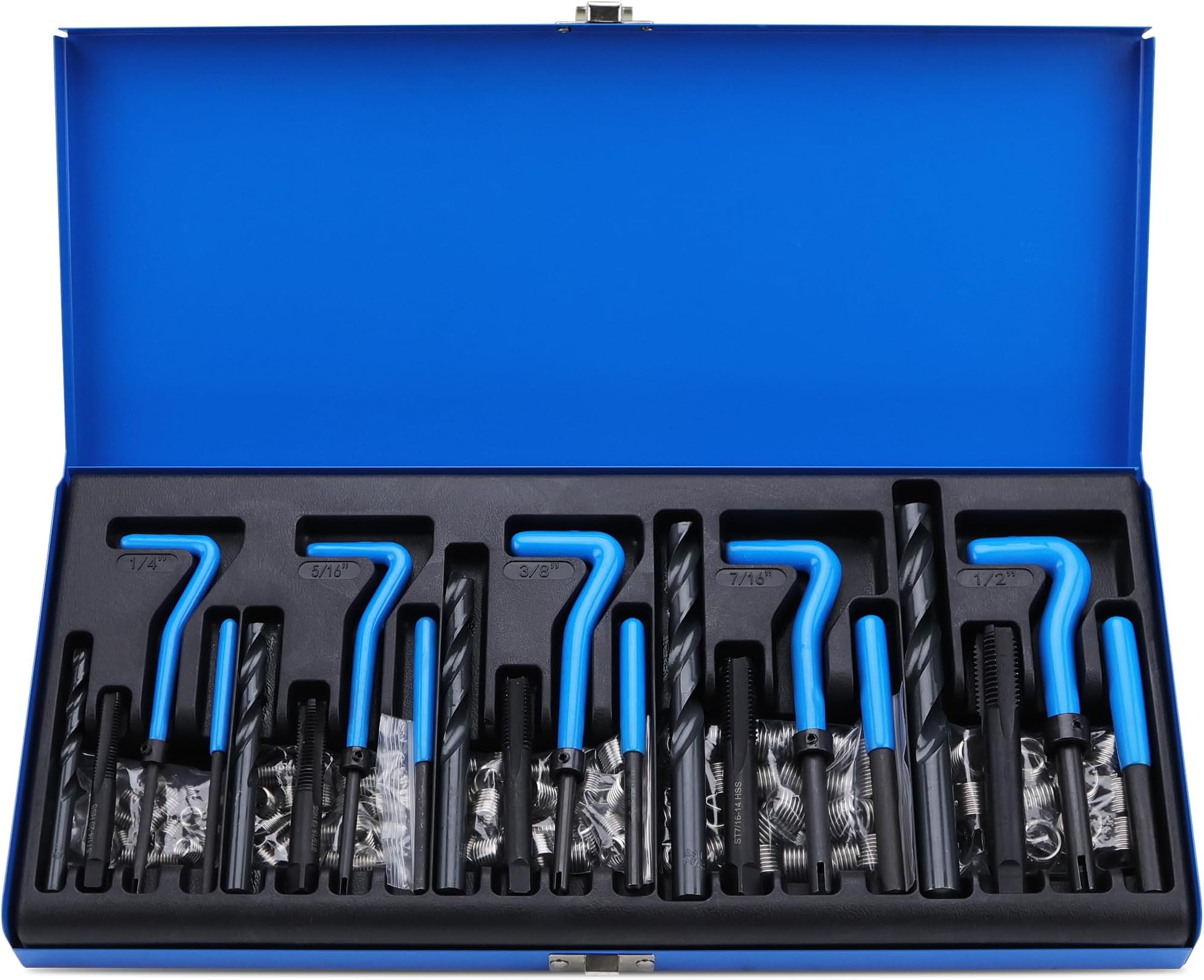 Amazon.com: SAE Thread Repair Helicoil Kit - 131PC with HSS Drill Bits ...