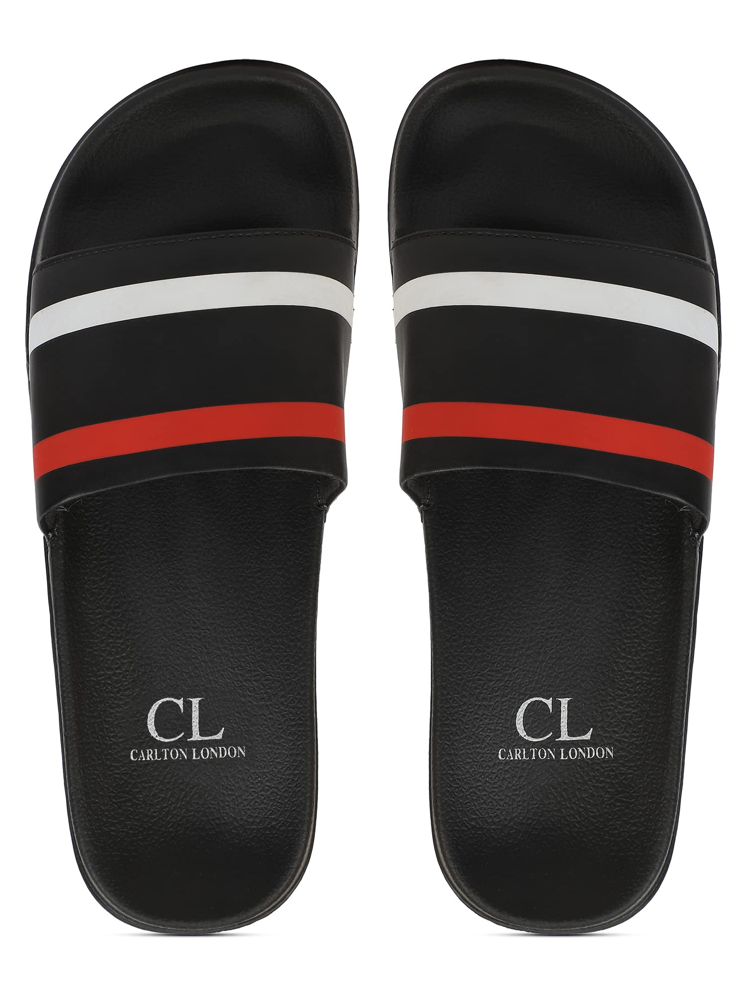 Carlton London Mens Sliders, BLACK RED, 9 (B0B4G6QVNP) Amazon Price History, Amazon Price Tracker
