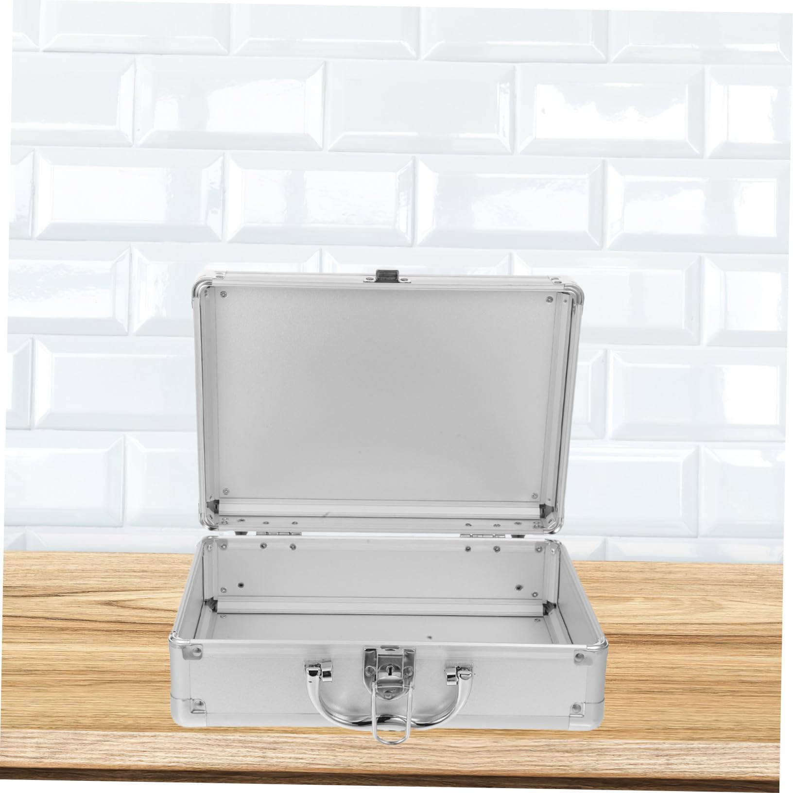 Aluminium Mehrzweck Handkoffer Klein mit Robustem Metallgehäuse Abschließbar Vielseitig für Make Up Instrumente Zubehör Tragbar und Sicher Transportierbar