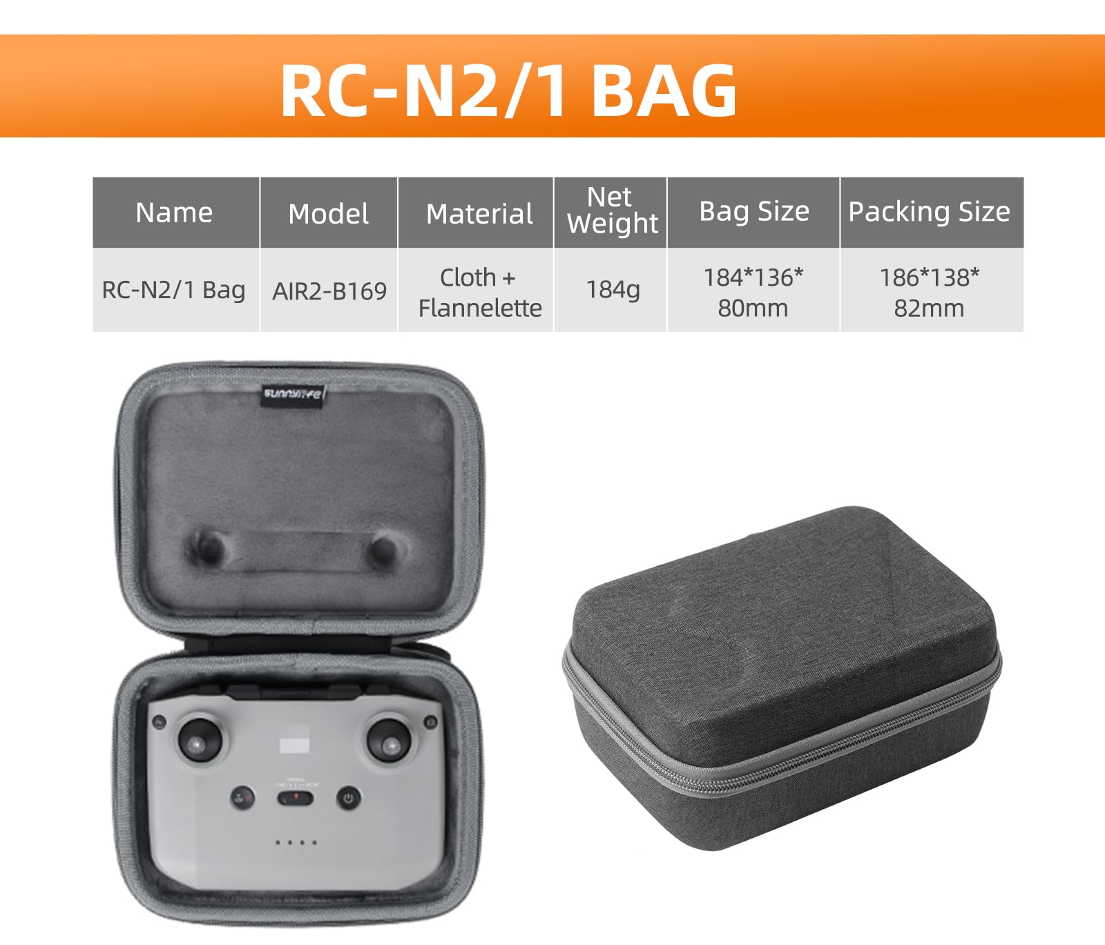 Borsa di protezione per DJI AIR Drone e RC 2 / RC-N2 Telecomando Custodia Custodia Portatile Custodia di Stoccaggio Custodia di Trasporto, Per Dji Air 3 Drone + Rc N2 Telecomando, Custodia