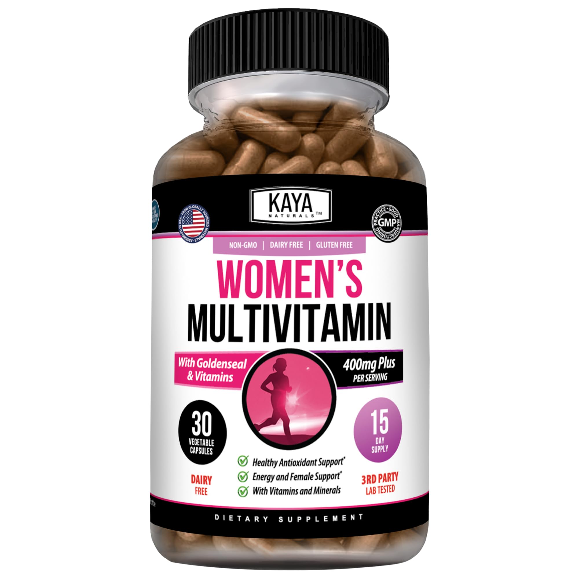 Kaya Naturals Women’s Multivitamin with B Vitamins, Biotin, Zinc, 30 Count 30 Count (Pack of 1)