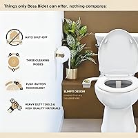 Vista 3 de Boss Bidet Revolution Cool Water. Accesorio de bidé para inodoro. Diseño de lujo, rociador de bidé de baño para inodoro, apagado automático,