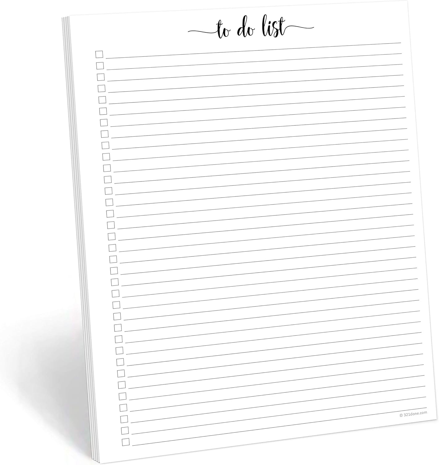 321Done To Do List Notepad - Pack of 4-50 Sheets (5.5 x 8.5) To-Do's Notepad Tear Off, Planning Memo Pad, Planner Checklist Organizing - Made in USA - Simple Script - College-Ruled