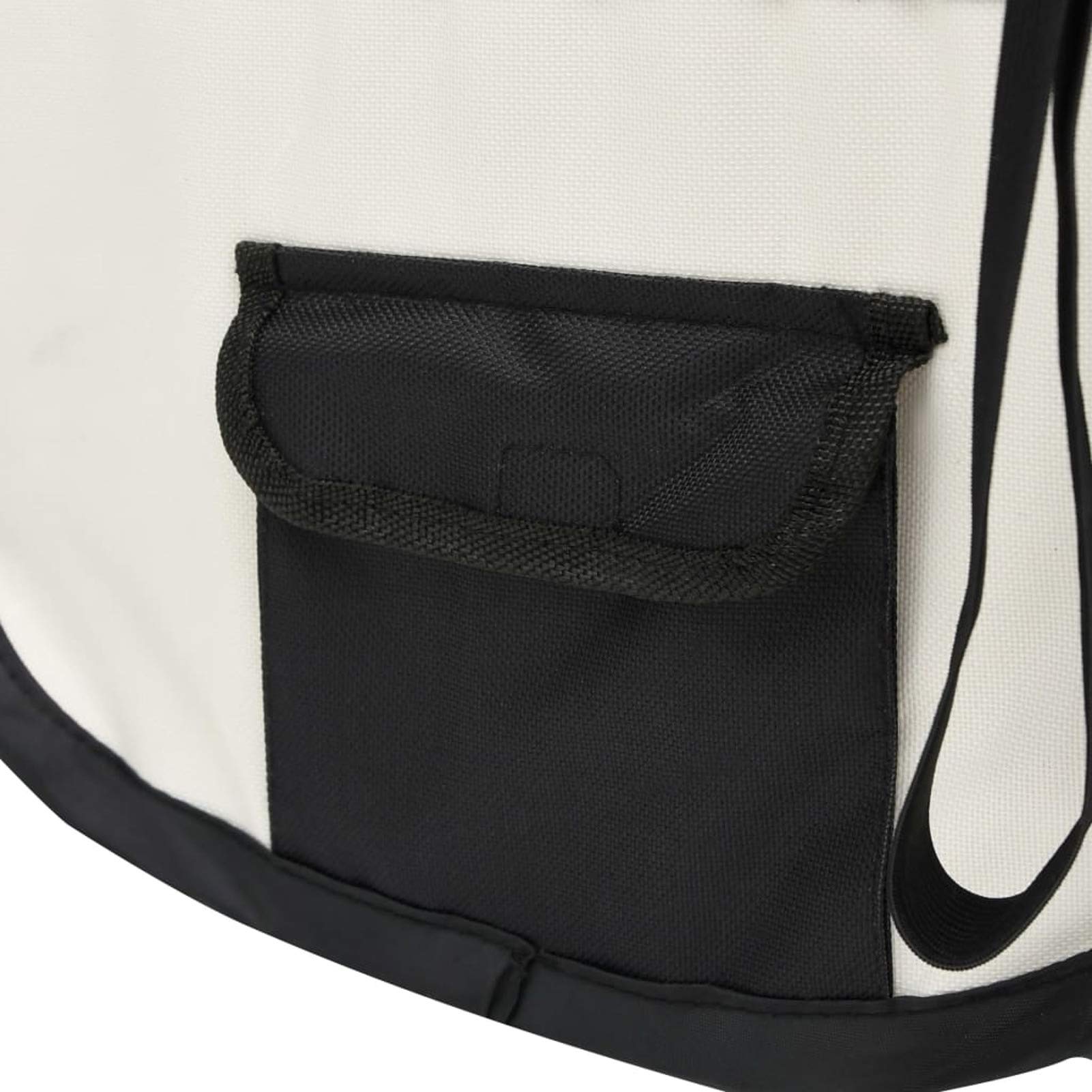 Homgoday Corralito plegable para perros con bolsa de transporte, negro, 125 x 125 x 61 cm, adecuado para perros, cachorros, gatos y conejos, plegable, ideal para uso en interiores y exteriores, corral