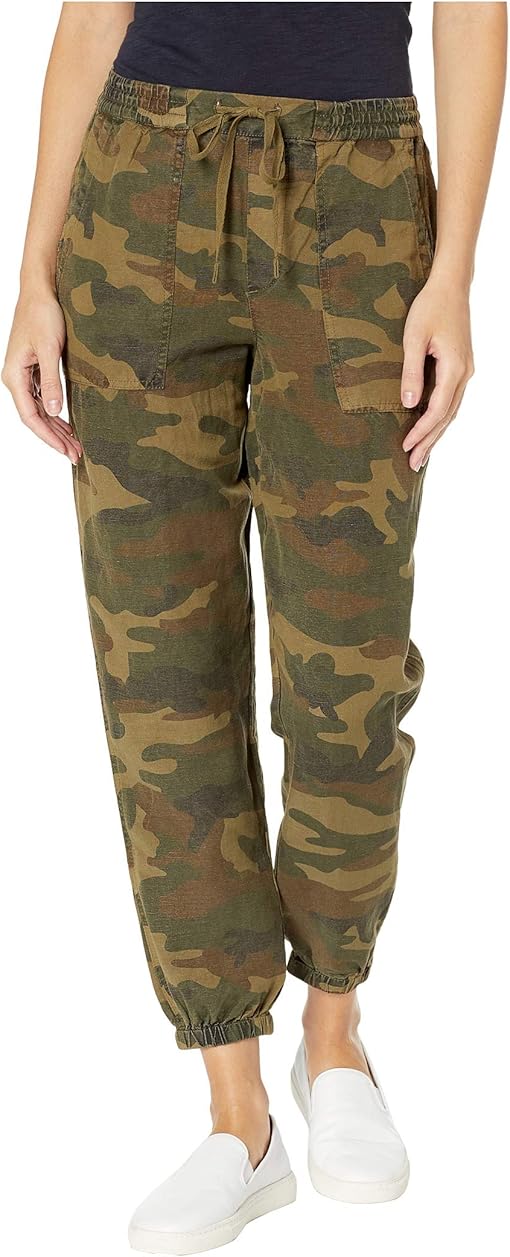 camo linen pants