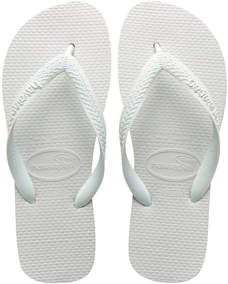 Havaianas Baby Girls Top Flip Flop Sandal, White, 9 Infant