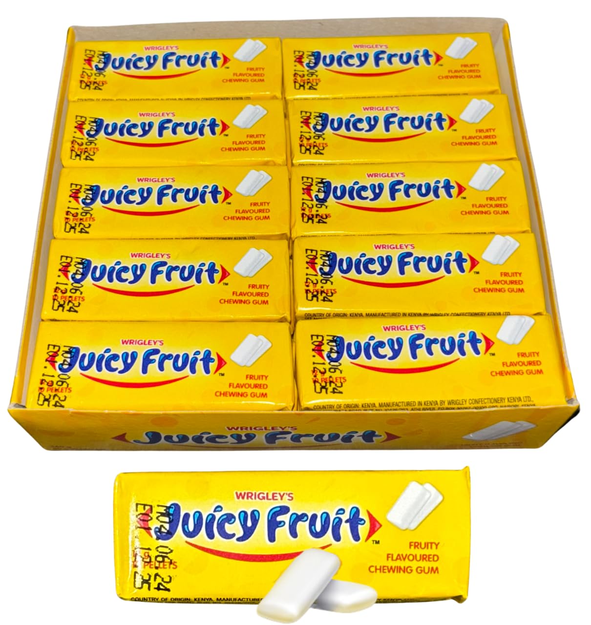 WRIGLEYS Juicy Fruit Kagummi- Juicy Fruit Kaugummi-Pellets - 30x12g