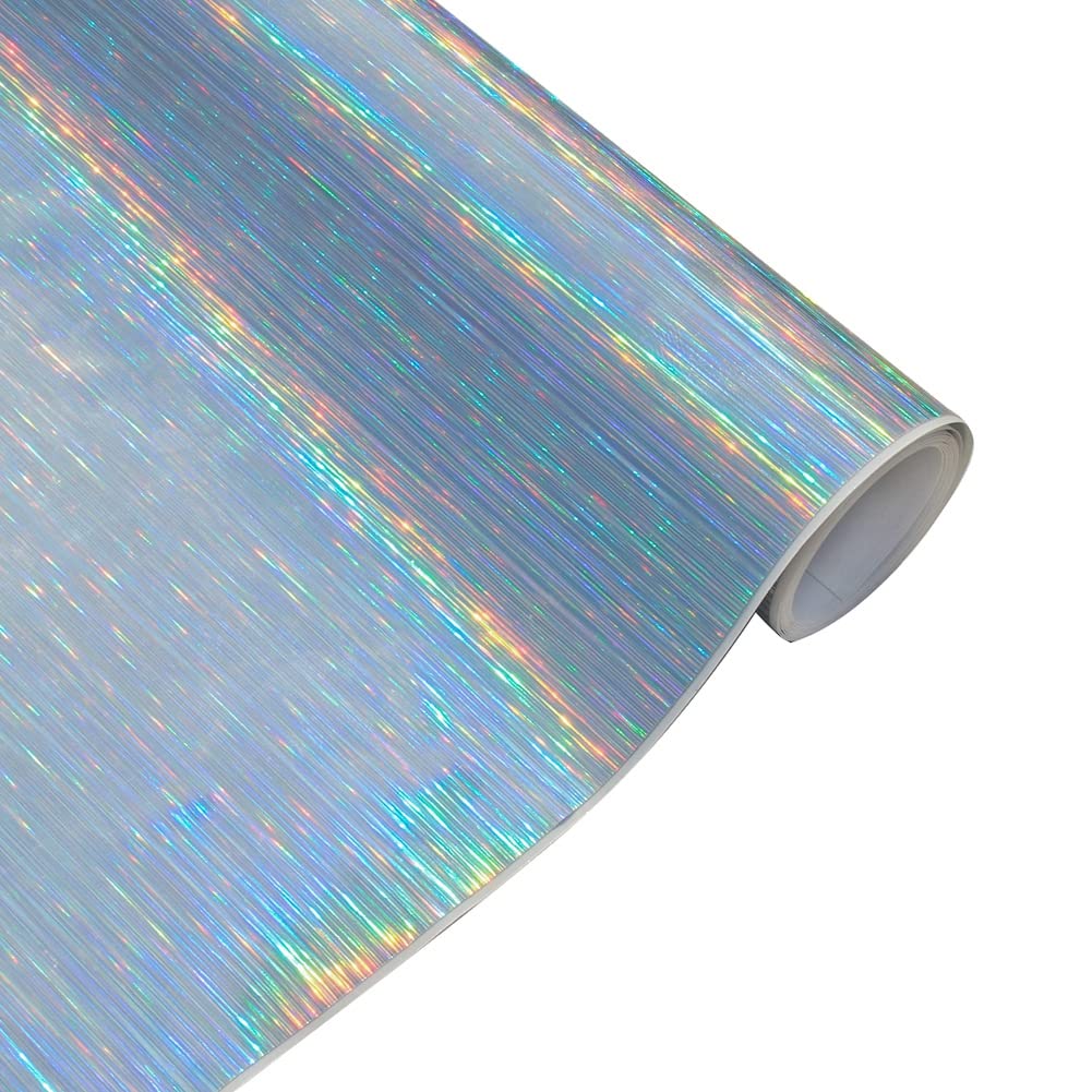 Film pour voiture argenté à paillettes Blueshyhall effet arc-en-ciel de météores