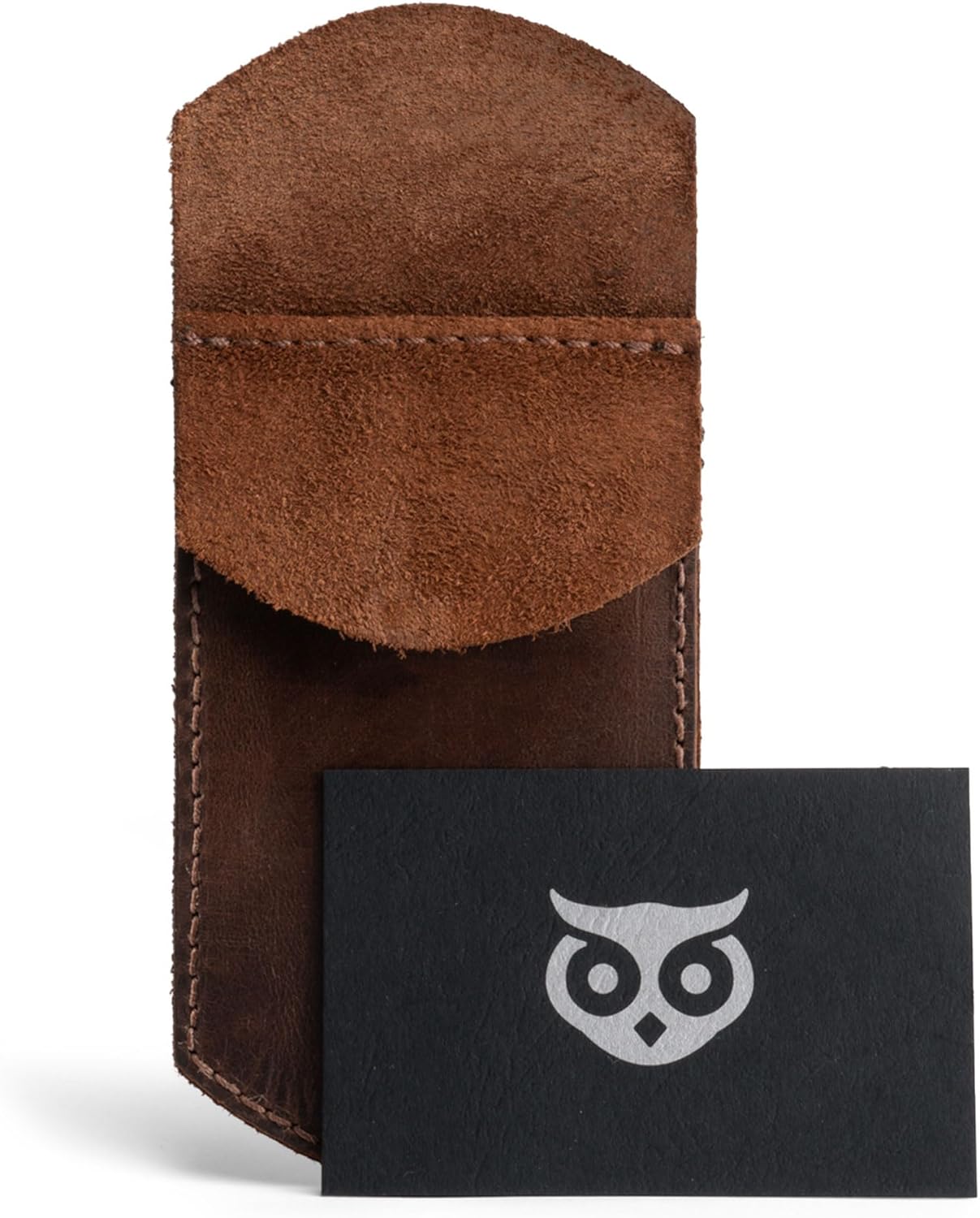 Hide & Drink, Pocket Protector, Pencil Pouch, Pen Holder for Shirt Pockets, Lab Coats, Backpacks, Office & Work Essentials, Full Grain Leather, Handmade, Bourbon Brown