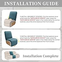 Vista 138 de Fundas 100% impermeables para sofá reclinable seccional, fundas para sofá reclinable en forma de L, funda para sofá seccional de esquina