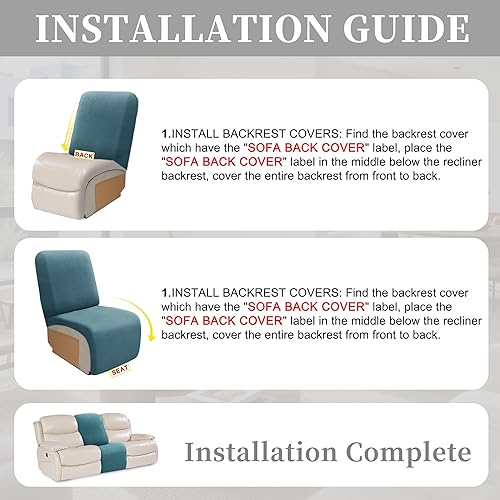 Miniatura 138 de Fundas 100% impermeables para sofá reclinable seccional, fundas para sofá reclinable en forma de L, funda para sofá seccional de esquina en forma de