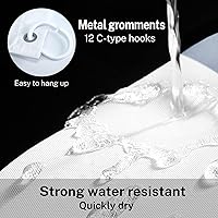 Vista 4 de ArtSocket Juego de baño rojo con cortina de ducha y alfombras y accesorios, juego de cortina de ducha gris a rayas burdeos, decoración moderna