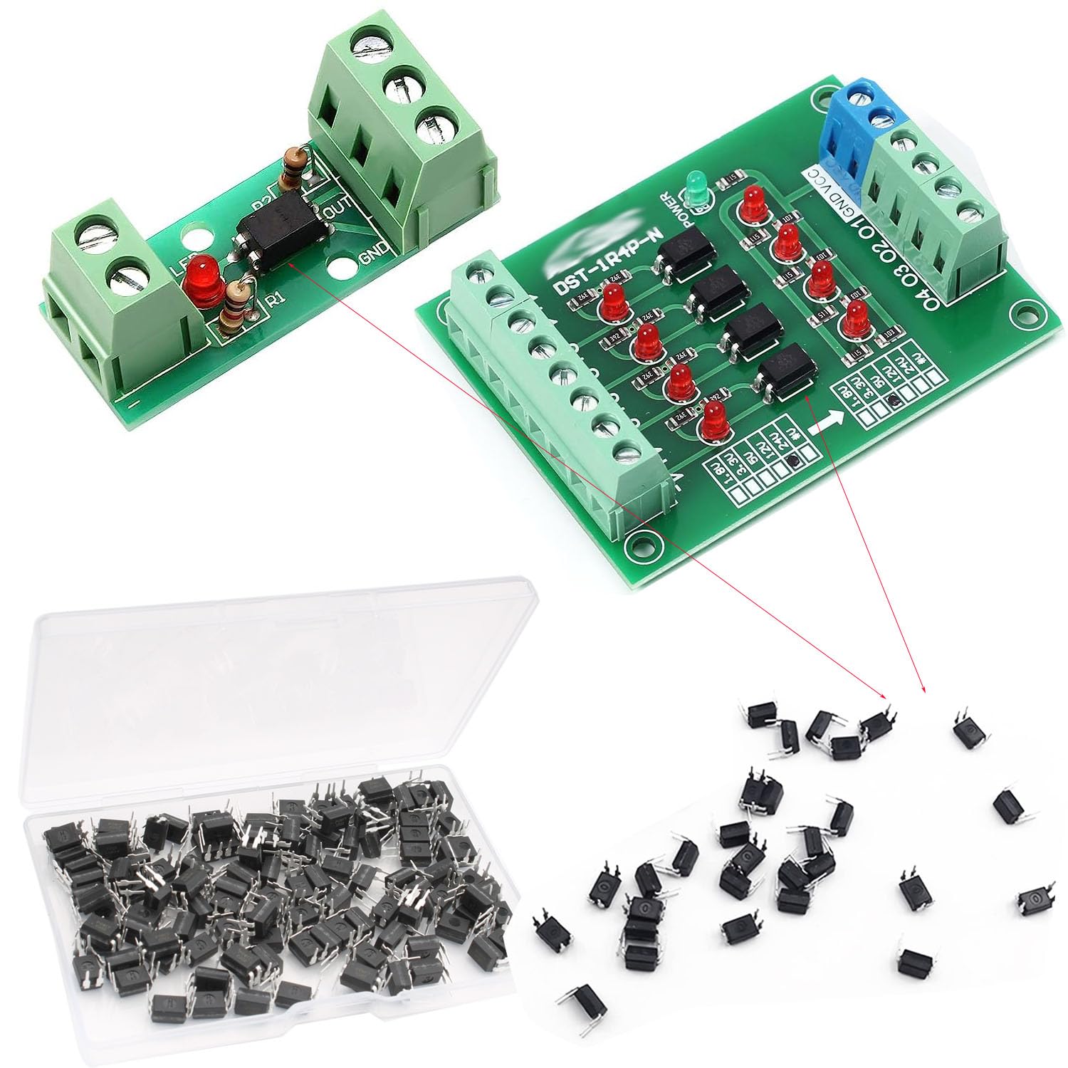 Fotoaccoppiatori PC817 - 110 Pezzi Per Arduino E Isolamento Ottico - Foto 3