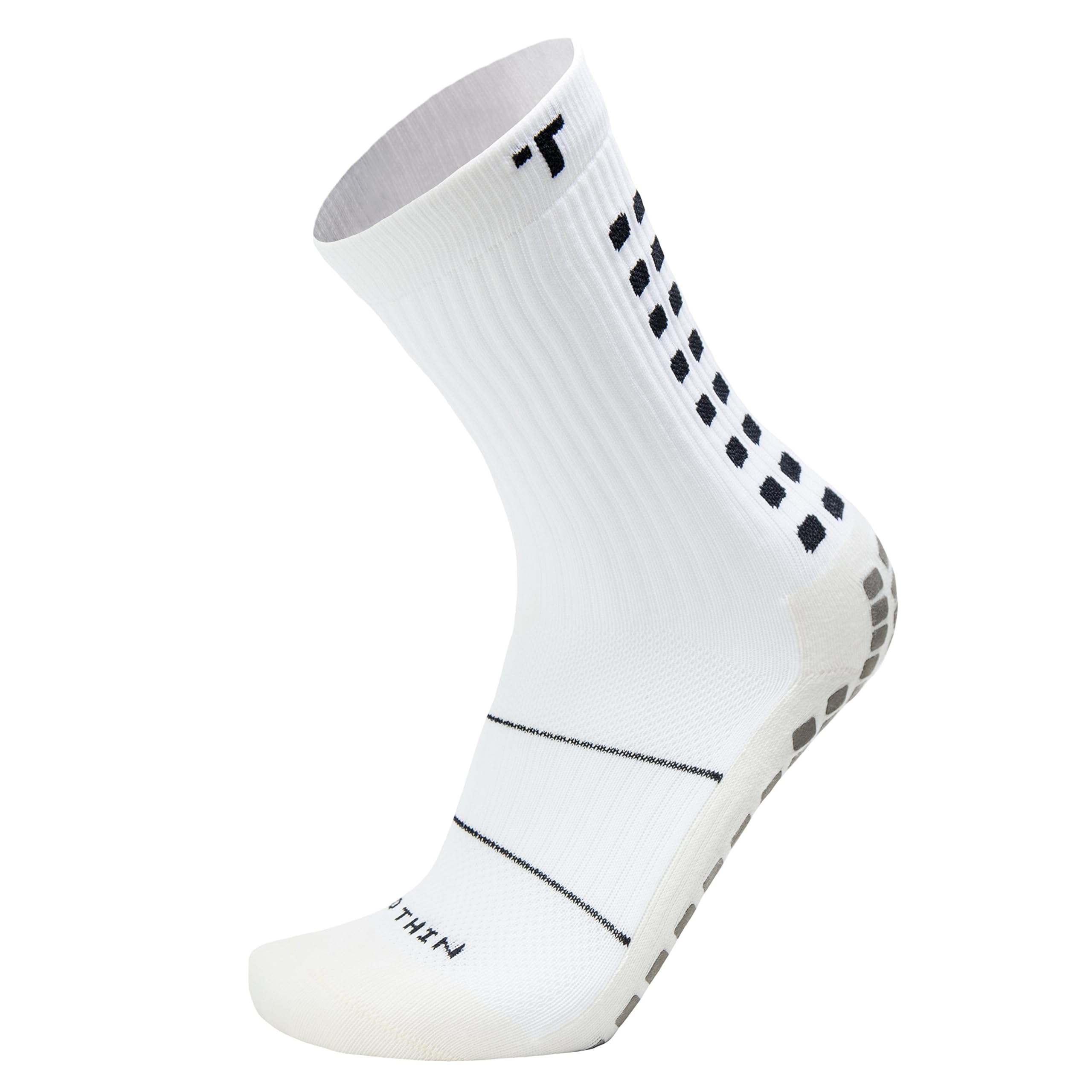 Trusox Men's Cotton Athletic Socks (2 Set) (3118-L-10_White/Gray_Large)