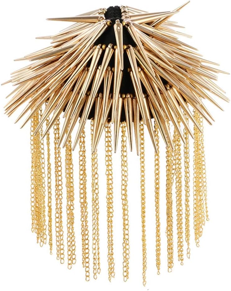 Liuzecai Tassel Epaulettes Shoulder Boards Badge Costume Uniform Accessories Fringe Shoulder Pieces Tassel Chain Epaulet (Gold) (Color : Gold)