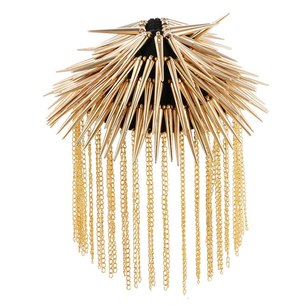 Liuzecai Tassel Epaulettes Shoulder Boards Badge Costume Uniform Accessories Fringe Shoulder Pieces Tassel Chain Epaulet (Gold) (Color : Gold)