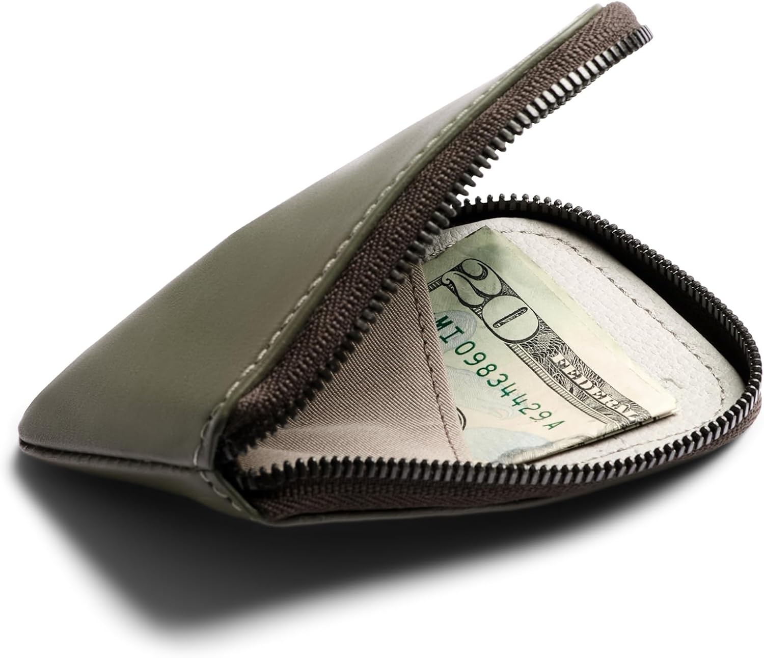 Bellroy Card Pocket (Small Leather Zipper Card Holder Wallet, Holds 4-15 Cards, Coin Pouch, Folded Note Storage)