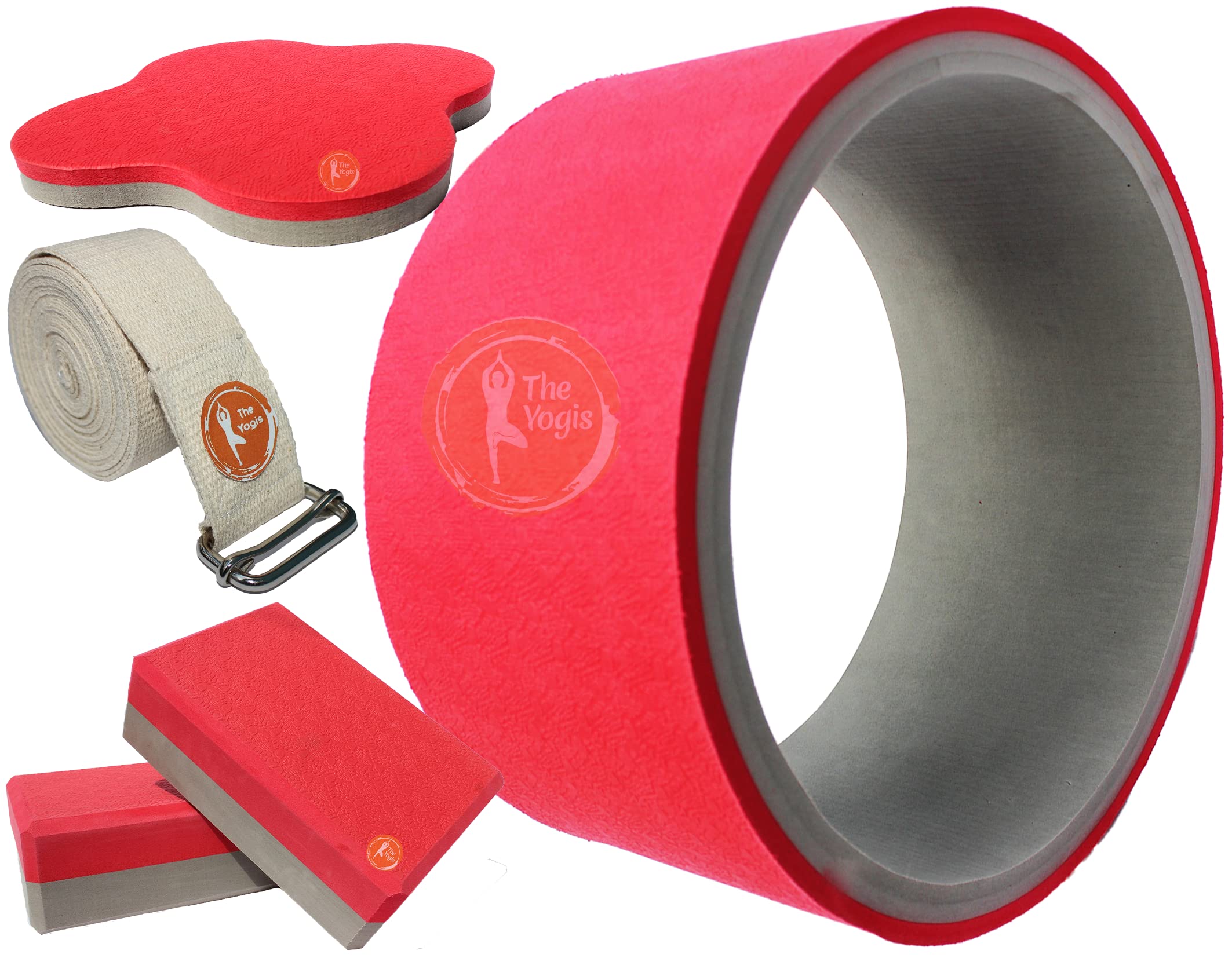 The Yogis Yoga Wheel Strongest & Most Comfortable Wheel Size -17 X 34cm With 2 blocks, Knee Pad, Belt (B0B87Q99KN) Amazon Price History, Amazon Price Tracker