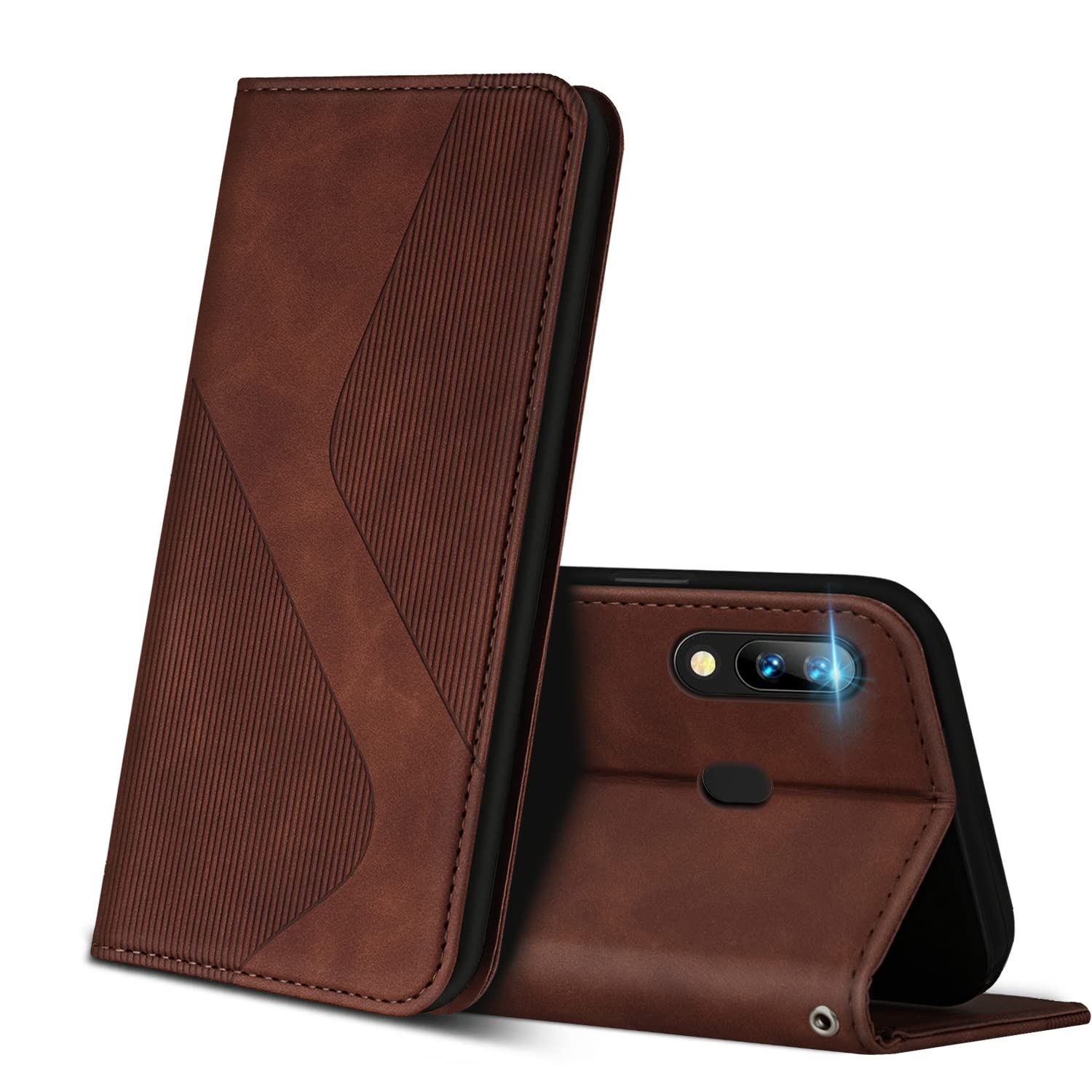 Mulbess Cover per Huawei P Smart 2020, Custodia a Libro, Magnetica Flip con Chiusura, Interno TPU Antiurto Portafoglio,Sintetica, Elegante Nero