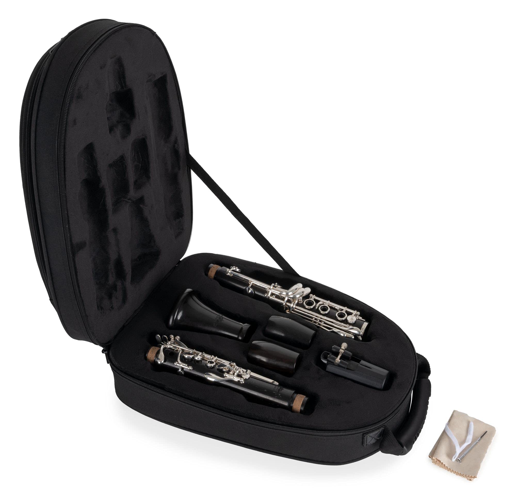 BK-20/18 Clarinetto Bb Böhm, Modello: BK-20/18, 18 chiavi | Diteggiatura francese (sistema Böhm), 6 anelli, Materiale: legno di grenadilla, Meccanica chiavi: alpacca argentata, 1x 66 mm