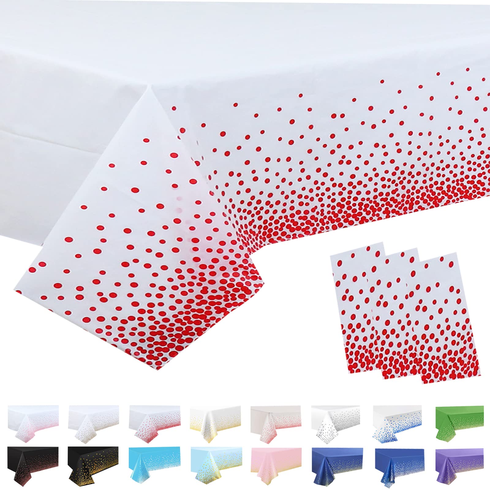 3 Pack Nappes Jetables 54X108Inch Couverture De Table En