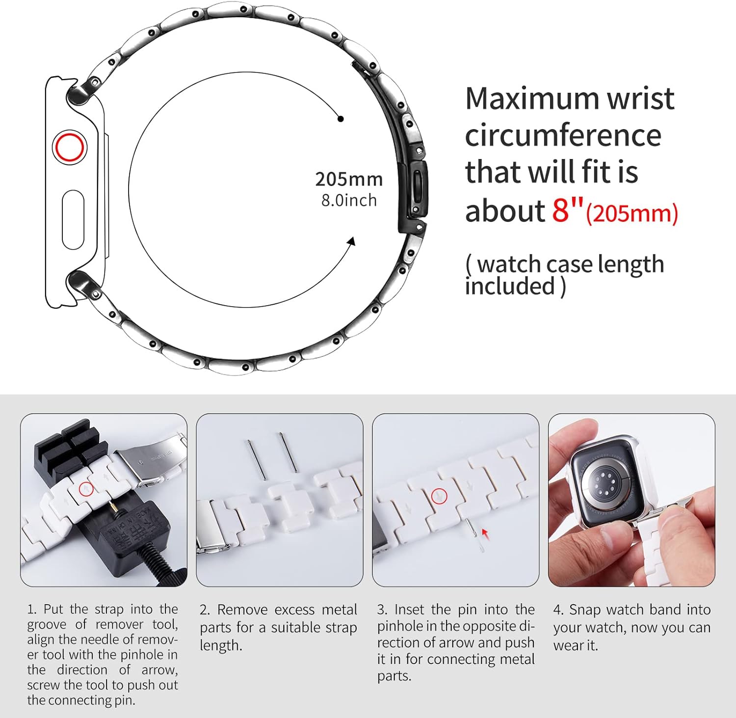 BINLUN Compatible with Apple Watch Bands 38mm 40mm 41mm 42mm 44mm 45mm 46mm 49mm for Women Men Lightweight Resin Watch Straps Compatible with iWatch Series 11/10/9/8/7/6/5/4/3/2/1/Ultra3 2 1/SE3 2 1 - Image 6