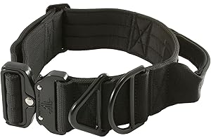 Durable Thick 2 Inch Tactical Dog Collar with Handle for Enhanced Control