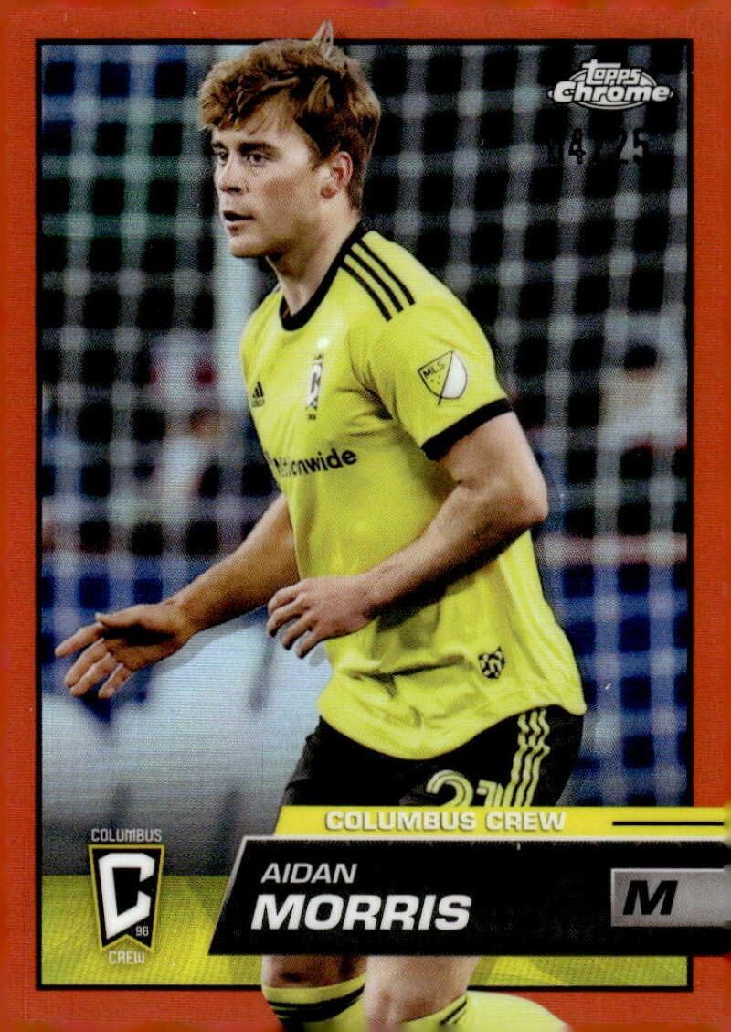 AIDAN MORRIS 2023 Topps Chrome Major League Soccer /25 Refractor Orange #171 NM-MT
