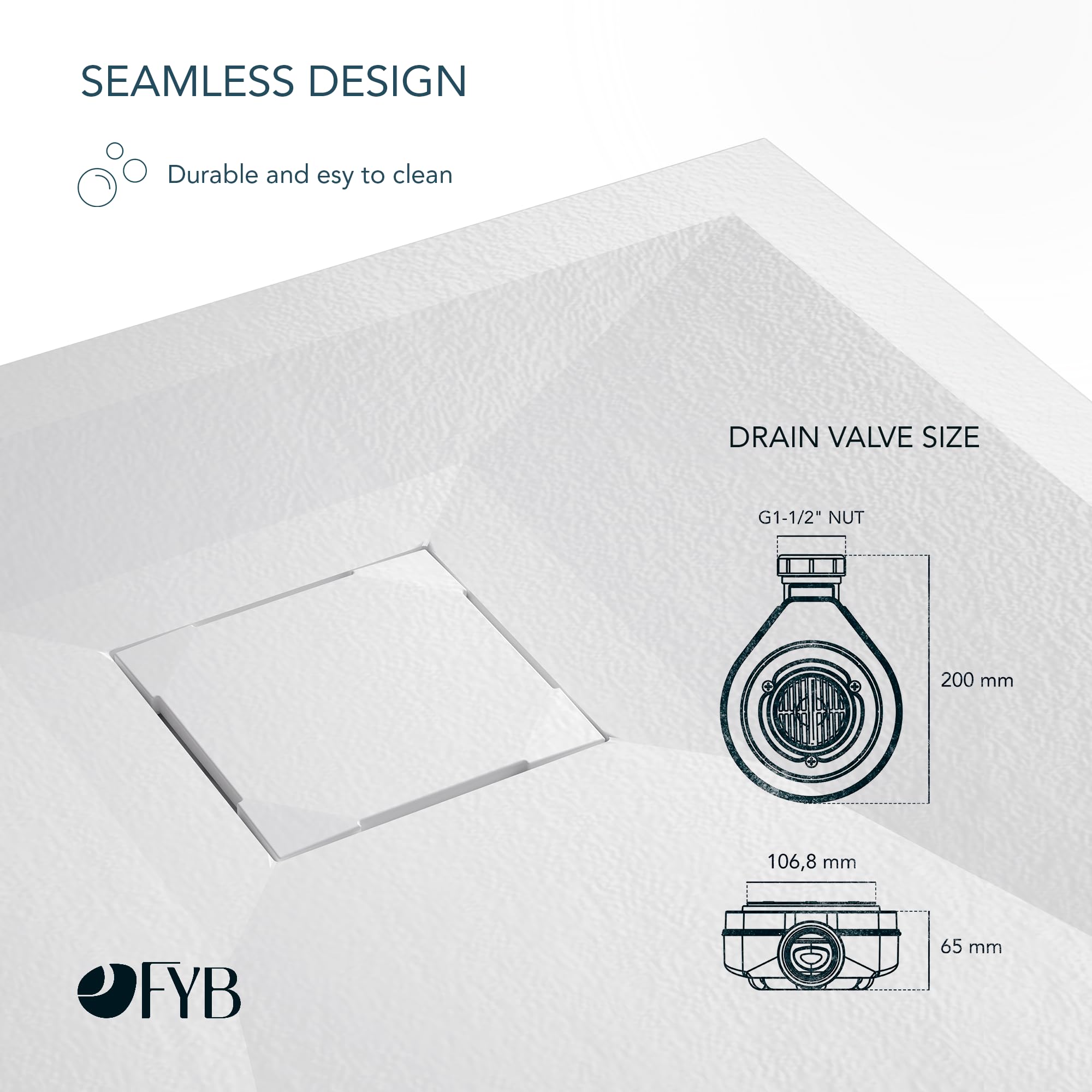 Plato de Ducha de Resina 120x80 cm Blanco Extraplano, Válvula de Desagüe Incluida, Superficie Resistente y Fácil de Limpiar, Diseño Moderno y Fácil Instalación para Baño