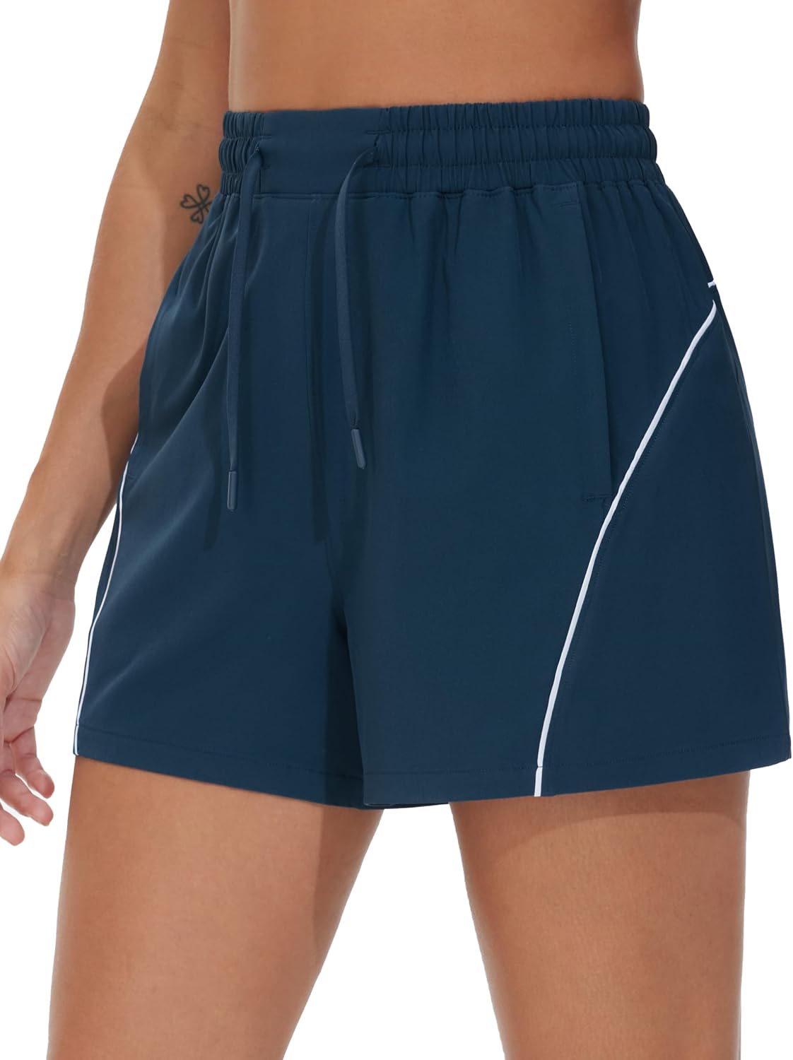 THE GYM PEOPLE Women's High Waist Running Shorts with Pockets Loose Fit Lightweight Workout Yoga Athletic Tracks - Image 5