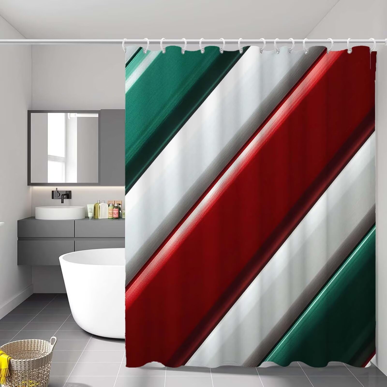 Rideau de douche anti-adhérence avec ourlet lesté 90x180 cm en polyester