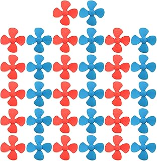 EUDAX Micro DC Motor 2mm Shaft Propeller with 4 Vanes 80mm Fan Shape for Fan Leaves Ship Model RC Boat DIY Airplane Science and Education Toys (32PCS)