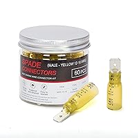 Vista 11 de HKS 100 conectores de pala hembra rojo 22-16 AWG – Kit de conectores de cable de desconexión rápida eléctricos termorretráctiles – cobre rojo