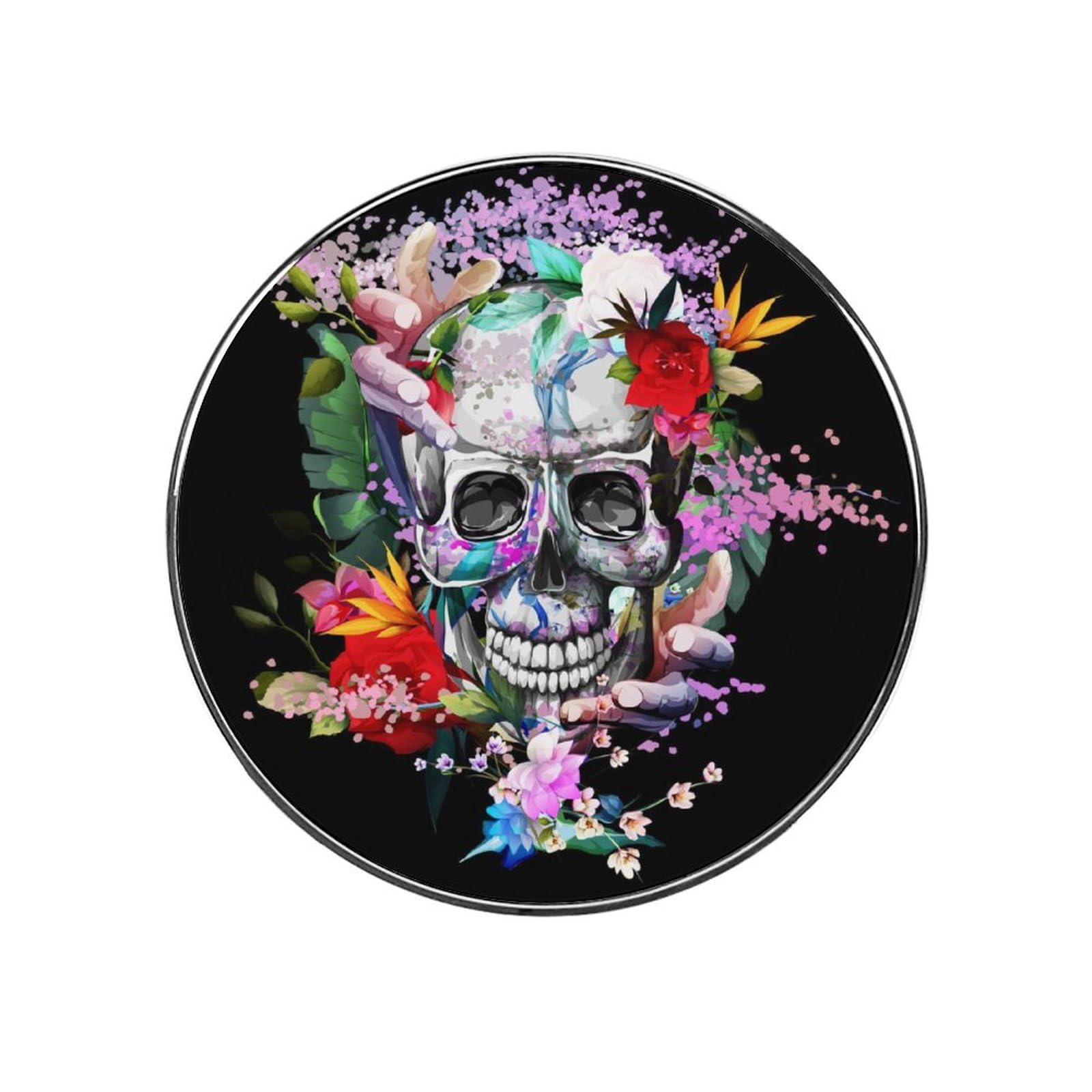 Skull Flowers Refrigerator Magnet Decorative Locker Magnet For Kitchen And Office Home Décor