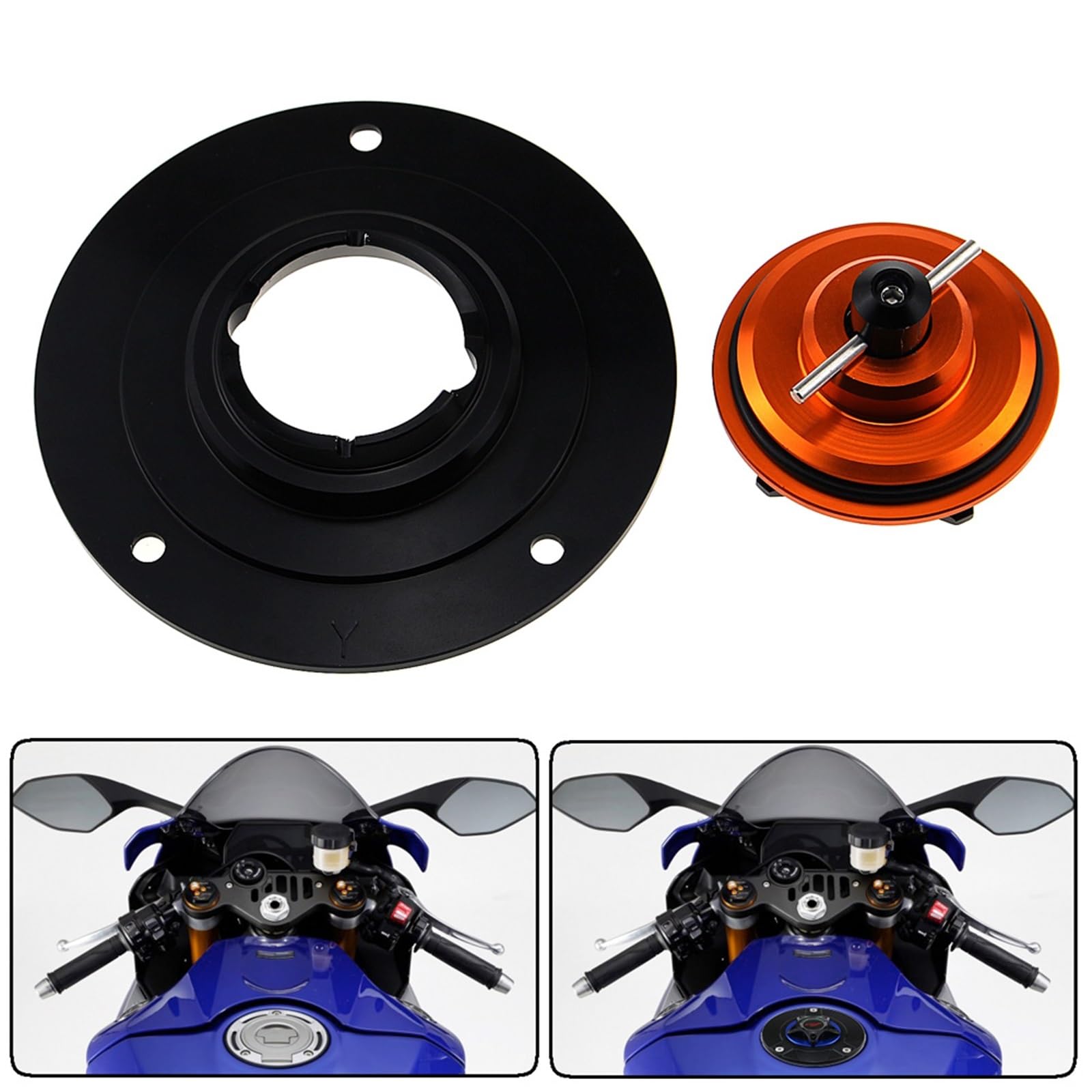 FIGULI Bremsflüssigkeitsdeckel Für Yamaha R125 2014-2020 - Gold Aluminium Abdeckung