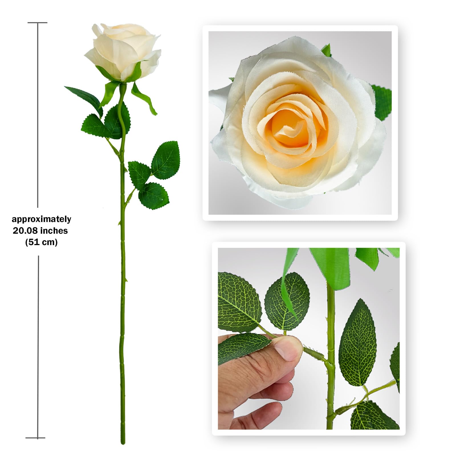 Lokediren 12 PCS Artificial Silk Roses – Realistic Fake Rose Flowers With Long Stems For Home Wedding Decor (Sapphire Blue)