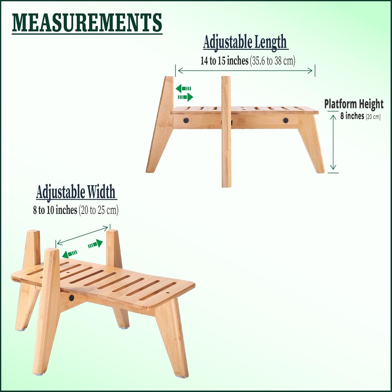 Stand for Automatic Dog Feeder - Large Dogs Suitable - Elevated Raised Dog Feeder Holder, Adjustable Platform for Dog Food/Water Bowl Dispenser - Bamboo