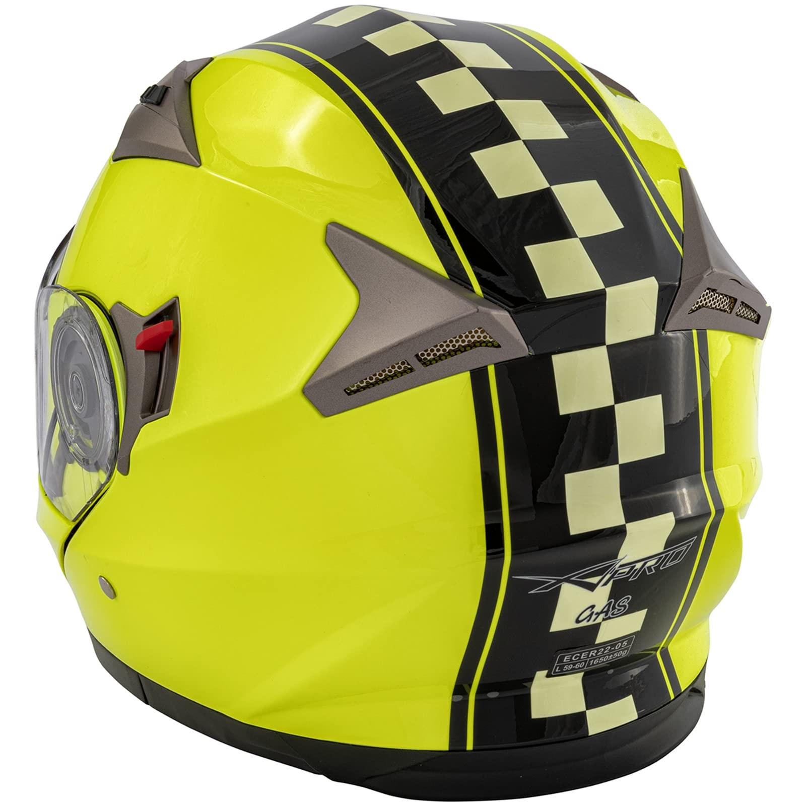 Casco modular para moto, con doble visera, homologado ECE 22 Touring, gráfico Flip Up