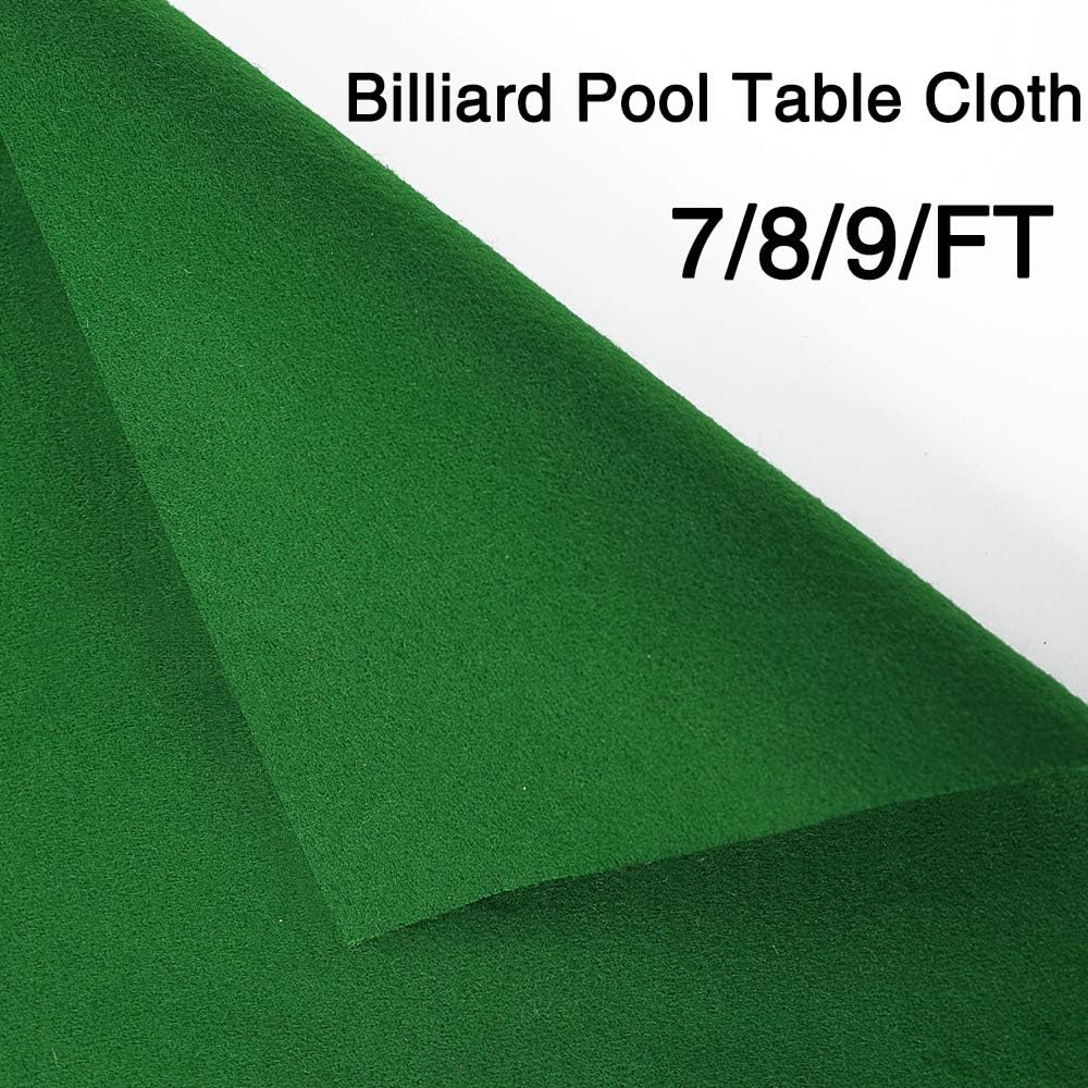 Boshen Billiard Cloth Pool Table Felt Cloth with 6 Cloth Strips for 7/8/9 Foot Table Fast Pre-Cut Rails, 3 Fabrics for Choice