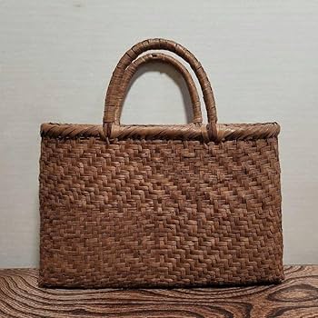 Amazon.co.jp: 山葡萄 かごバッグ 網代編み カゴバッグ 山ぶどう
