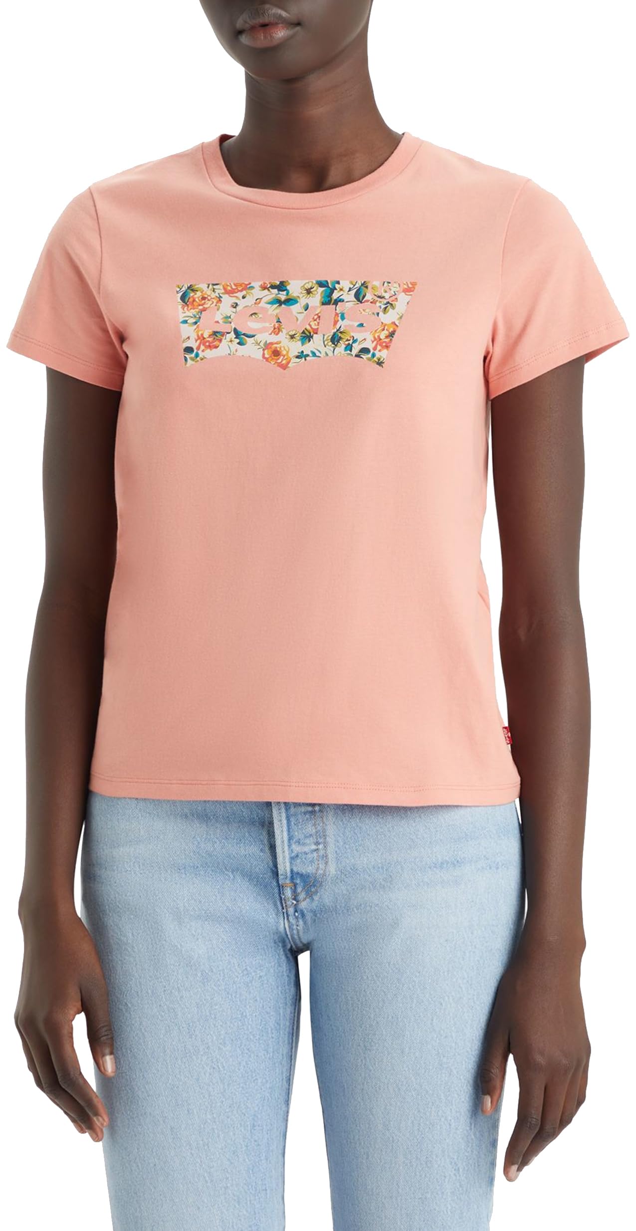 Levi's Women's The Perfect Tee, Floral Batwing - Terra Cotta, XL