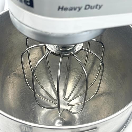 Vista 27 de Accesorio de batidor resistente para batidoras KitchenAid de 4.5 a 5 cuartos de galón de cabeza inclinada, látigo de alambre de acero inoxidable